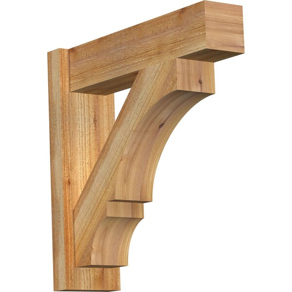 Ekena Millwork Balboa Block Rough Sawn Outlooker, Western Red Cedar, 6"W x 22"D x 22"H OUT06X22X22BOA05RWR - main